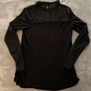 Long Tall Sally sheer sleeve polka dot top L